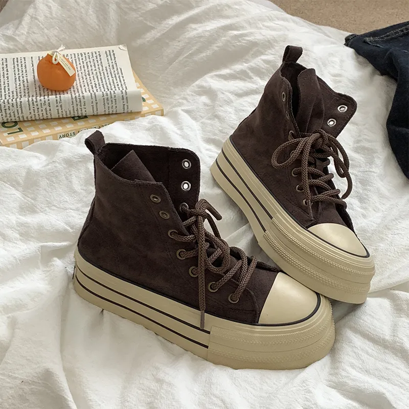 VICTORIA&VERA Slip Resistant, Abrasion Resistant, Lightweight High Top Canvas Shoes Women's-13