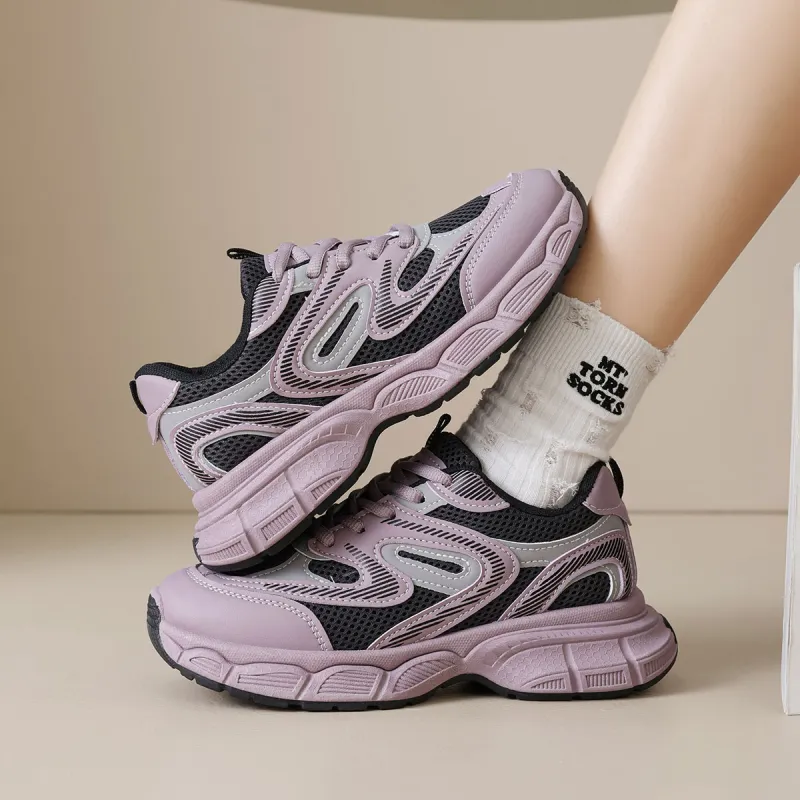 VICTORIA&VERA Low Top Chunky Sneakers Women's Purple-2