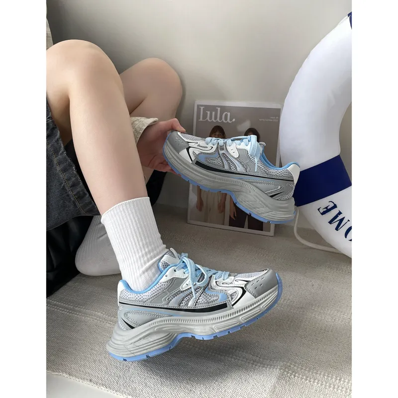 VICTORIA&VERA Slip Resistant, Abrasion Resistant, Breathable, Height Increasing Low Top Chunky Sneakers Women's-8