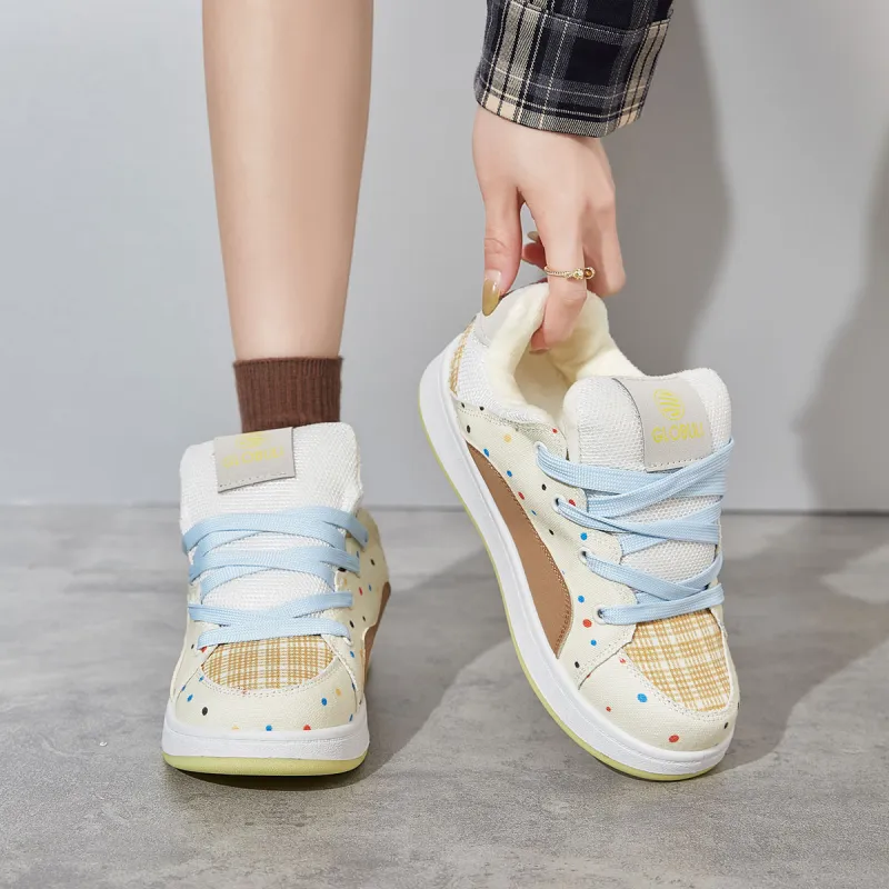 VICTORIA&VERA Puffy Shoes Wear resistant, Lightweight, Breathable, And Non slip. Skateboard Shoes Women's-24