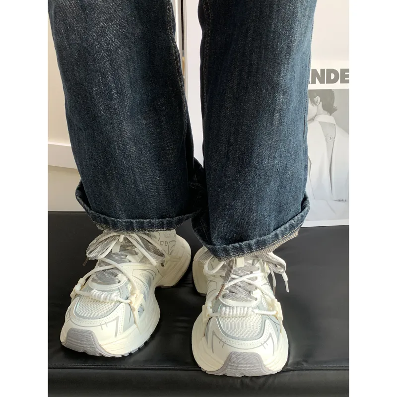 VICTORIA&VERA Slip Resistant, Abrasion Resistant, Breathable, Lightweight Low Top Chunky Sneakers Women's-9