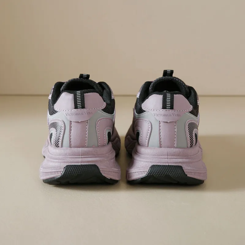 VICTORIA&VERA Low Top Chunky Sneakers Women's Purple-3