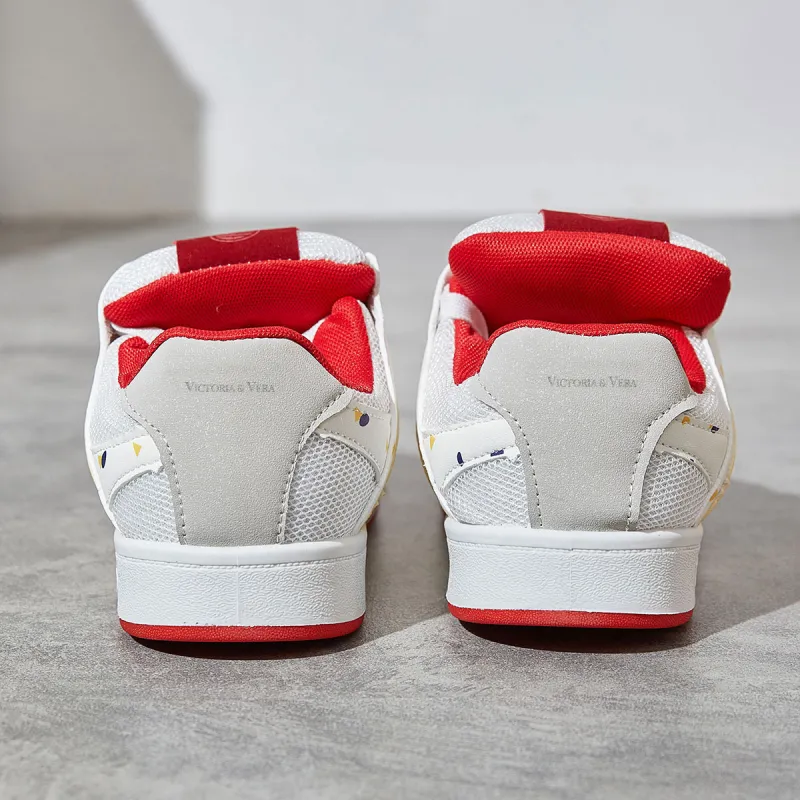 VICTORIA&VERA Puffy Shoes Wear resistant, Lightweight, Breathable, And Non slip. Skateboard Shoes Women's-2