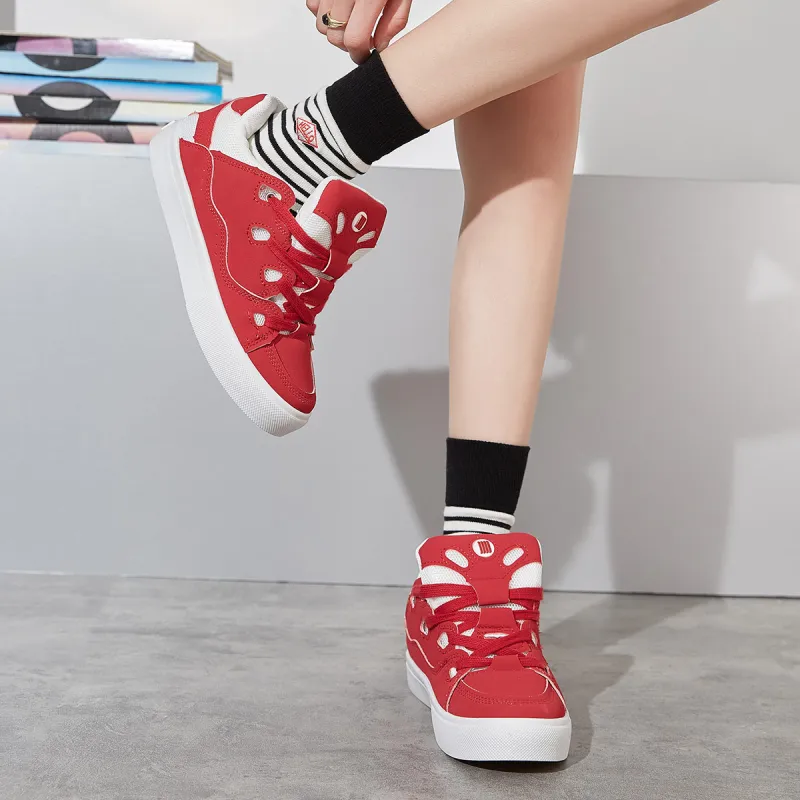 SHUXIAOBEI Balance Breathable Height Increasing Low Top Skateboard Shoes Women's-24