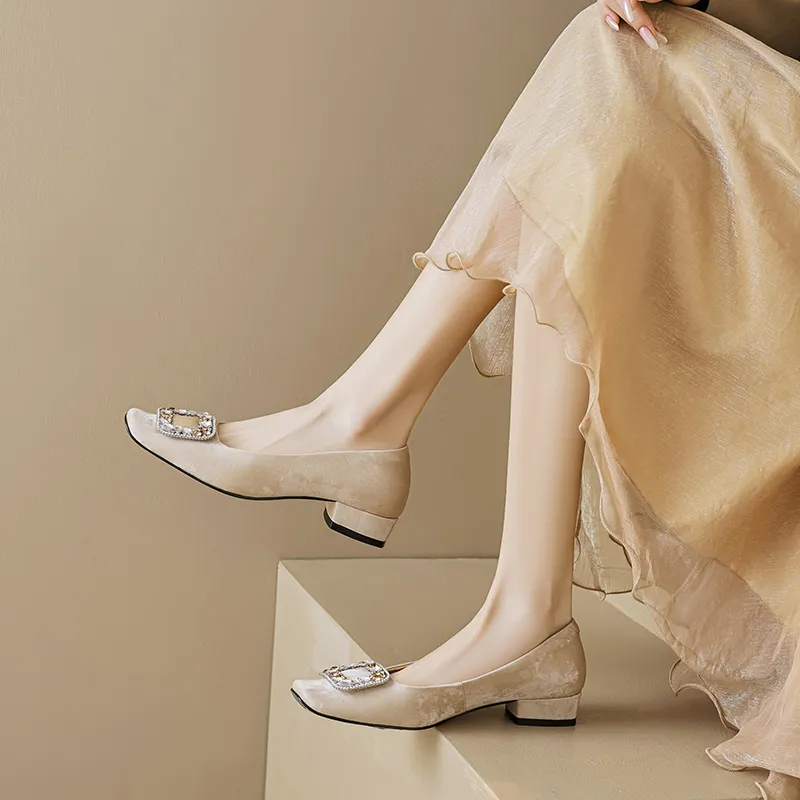 Bai Shiting Chunky Heel High Heels 3cm Women's-8