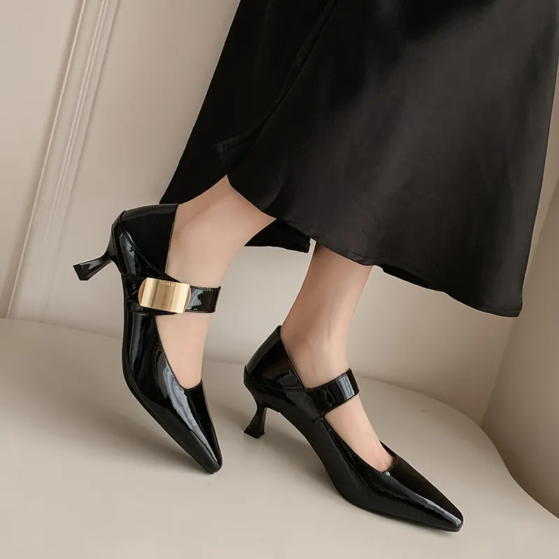 Bai Shiting Chunky Heel High Heels 5.5cm Women's-2