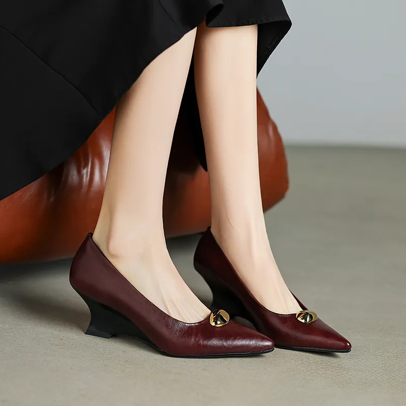 Bai Shiting Wedge Heel High Heels 6cm Women's-13