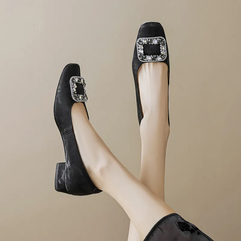 Bai Shiting Chunky Heel High Heels 3cm Women's-2