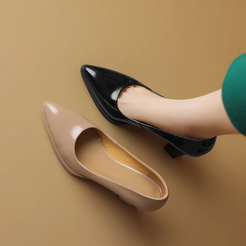Bai Shiting Chunky Heel High Heels Women's-4