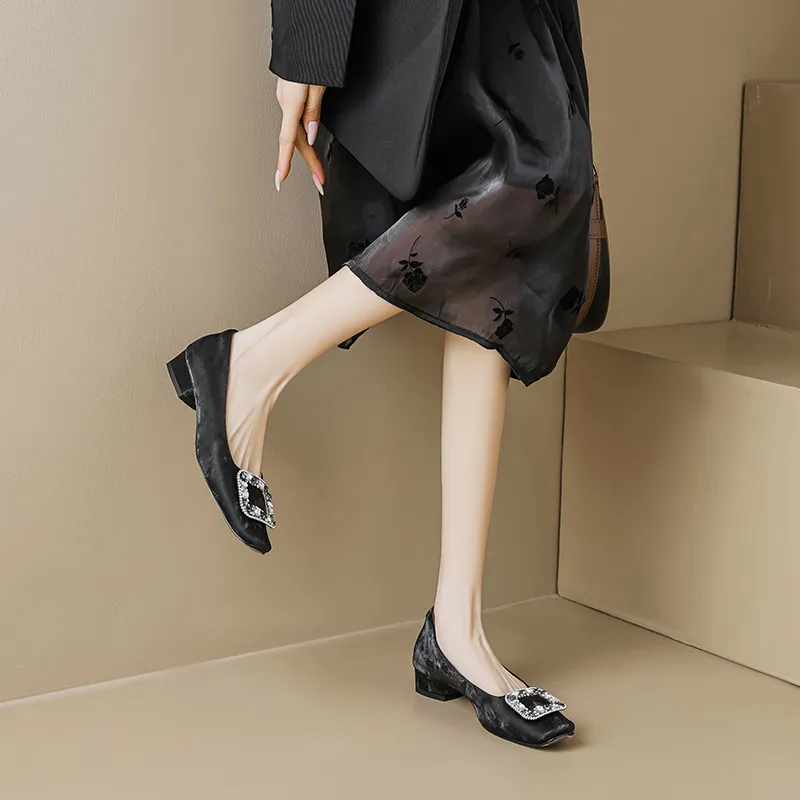 Bai Shiting Chunky Heel High Heels 3cm Women's-1