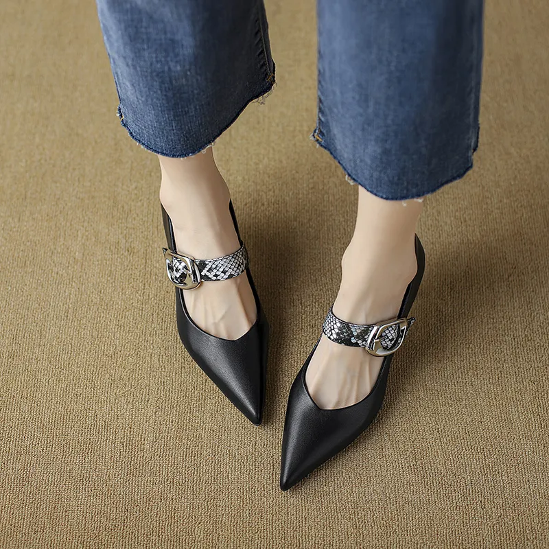 Bai Shiting Slim Heel High Heels 6cm Women's-8