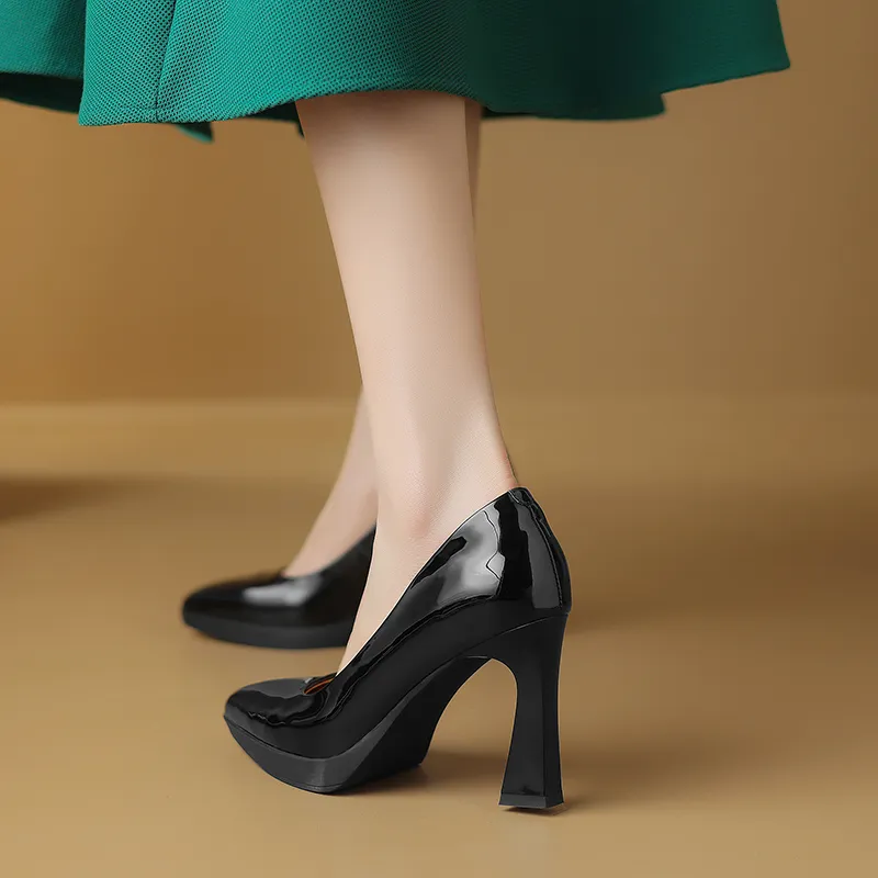 Bai Shiting Chunky Heel High Heels Women's-2