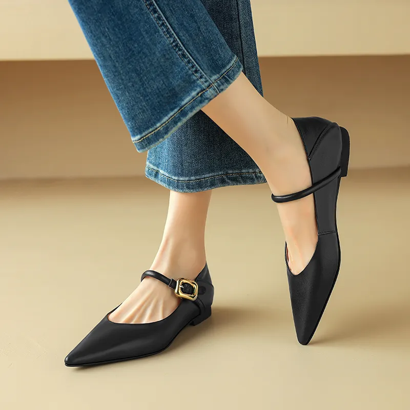 Bai Shiting Casual Single Shoes 1cm Women's-2