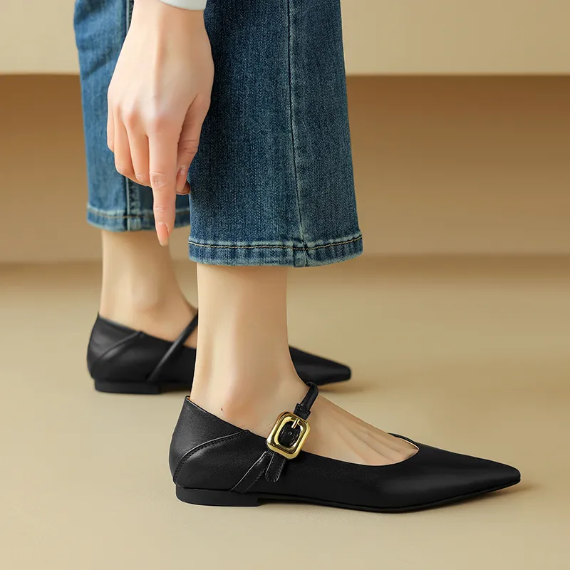 Bai Shiting Casual Single Shoes 1cm Women's-4