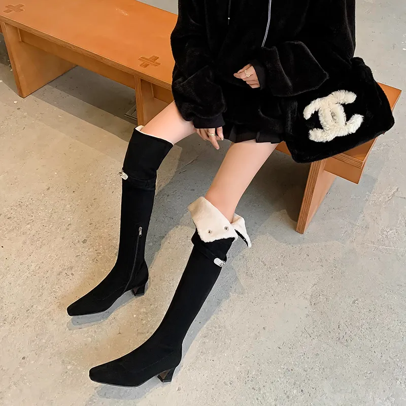 Bai Shiting Over-the-knee Boots 5cm Women's-3