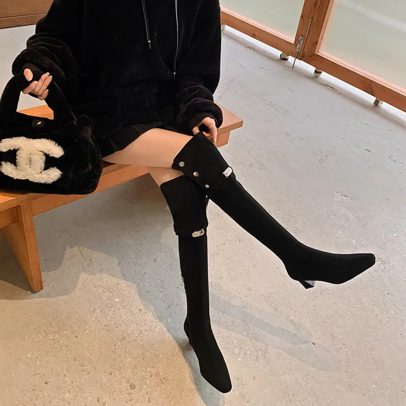 Bai Shiting Over-the-knee Boots 5cm Women's-1