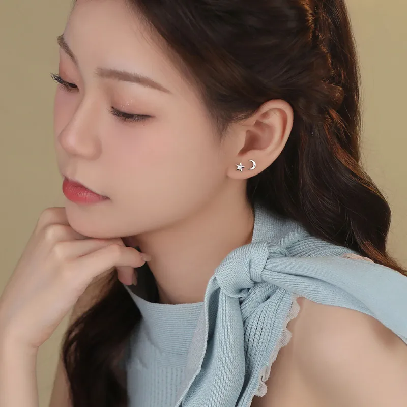 ZWU 999 Fine Silver Stud Earrings Unisex-12