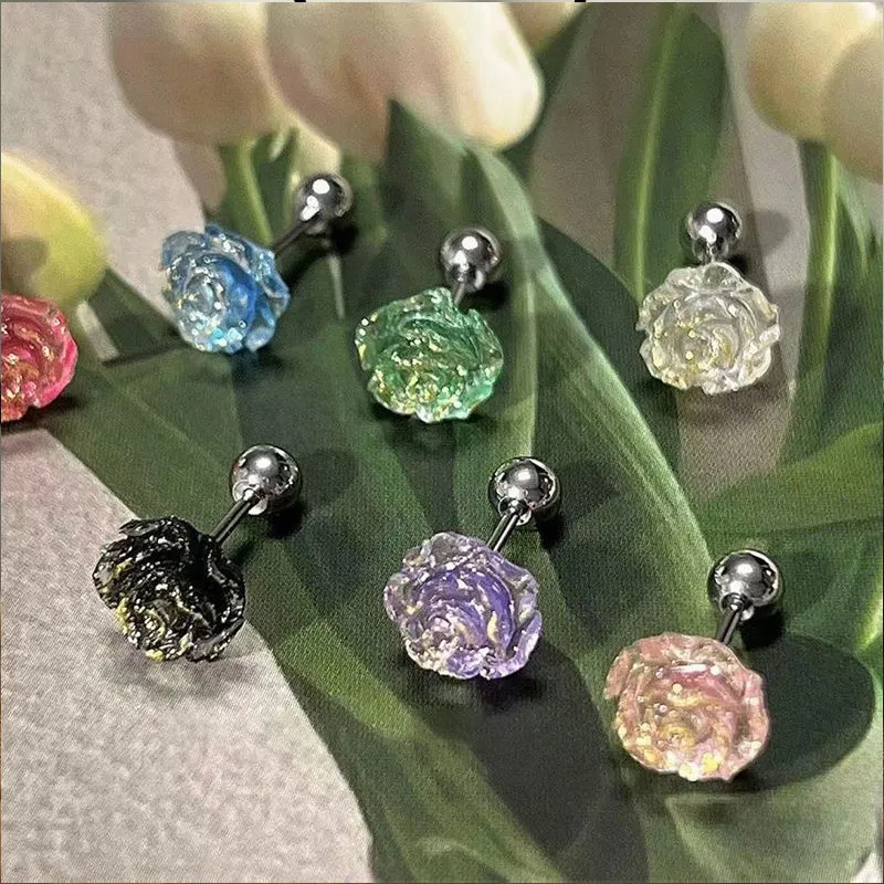 AEMC Titanium Steel Stud Earrings Unisex-7