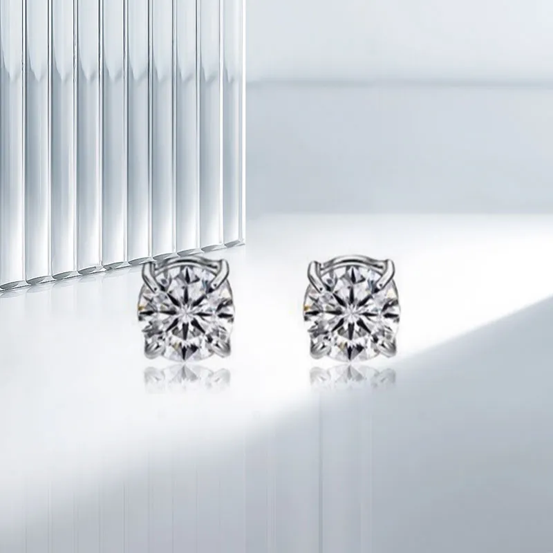 AEMC Titanium Steel Zircon Clip On Earrings Unisex-5