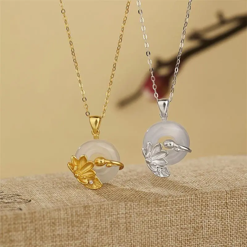 AEMC Colored Glaze Jade Necklaces Unisex-3