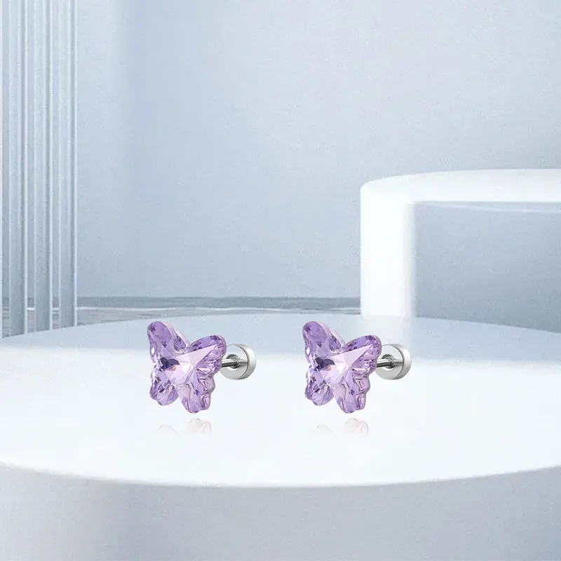 AEMC Titanium Steel Stud Earrings Unisex-3