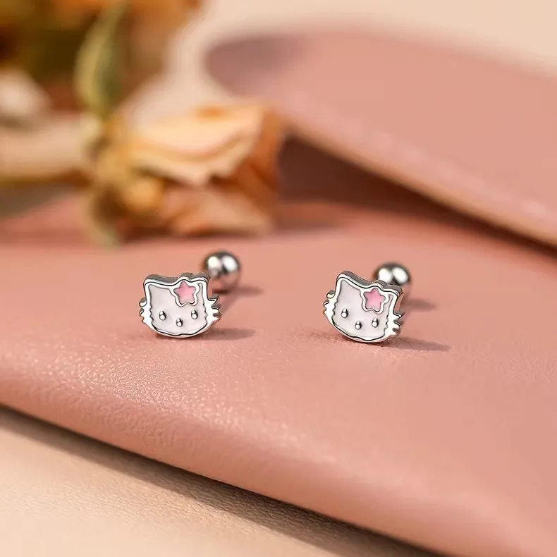 AEMC Sterling Silver Stud Earrings Unisex-4