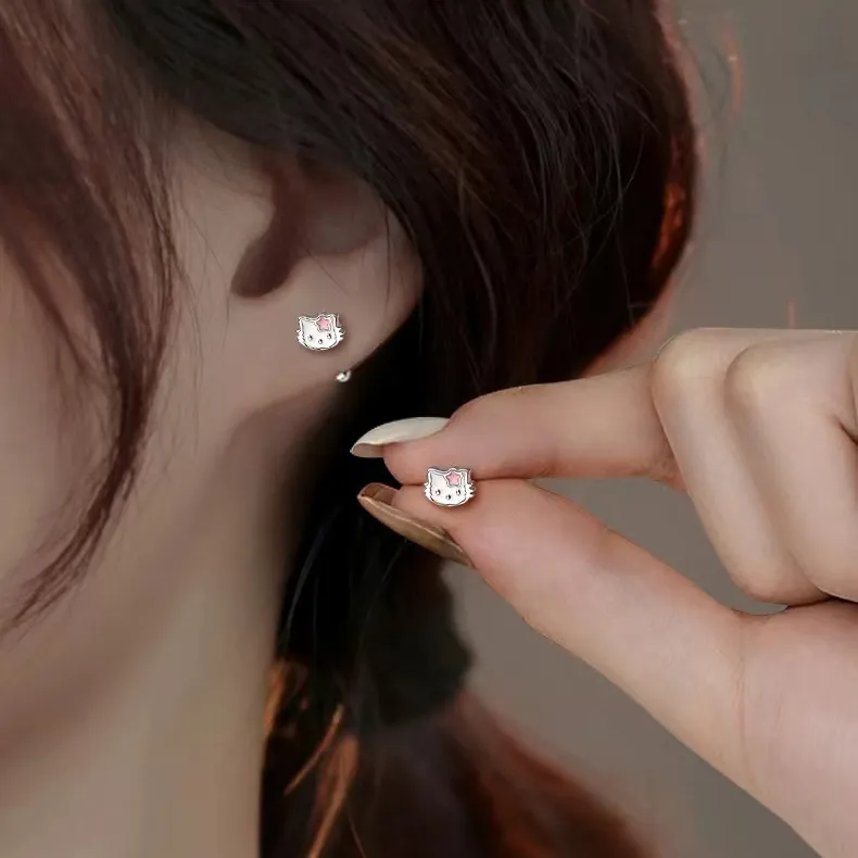 AEMC Sterling Silver Stud Earrings Unisex-3