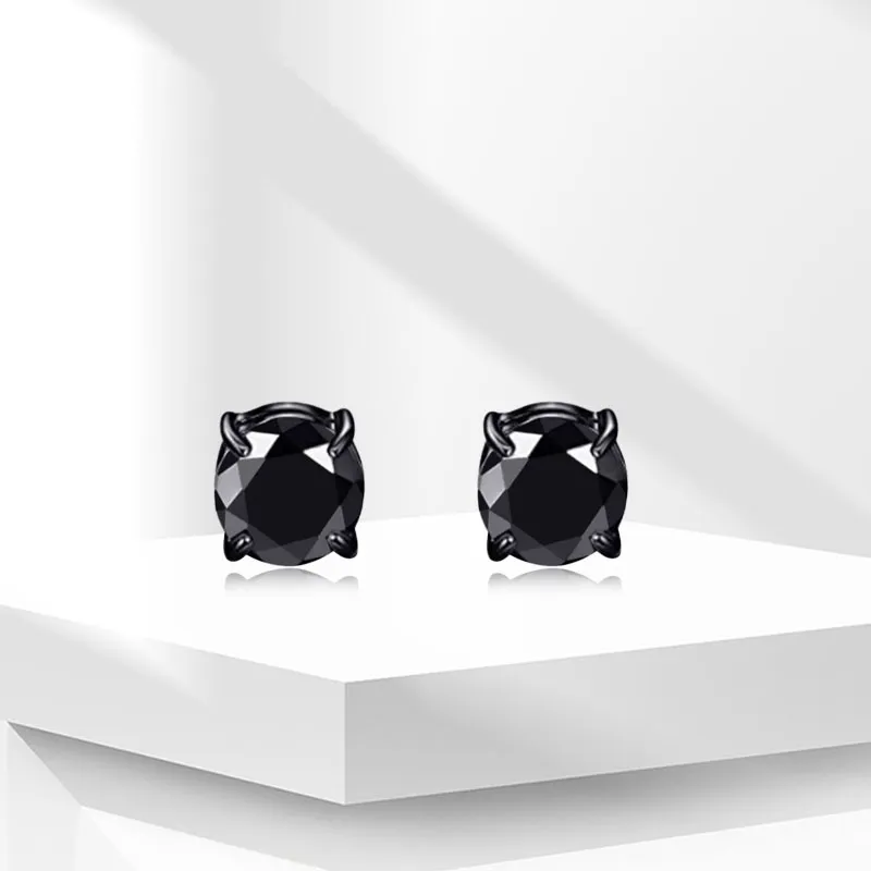 AEMC Titanium Steel Zircon Clip On Earrings Unisex-4