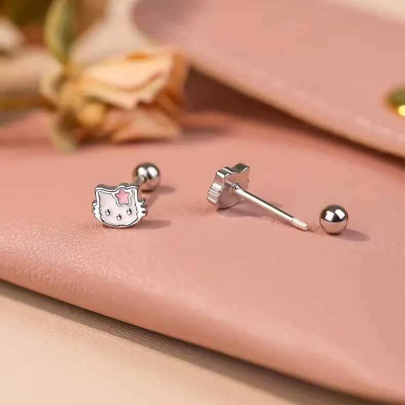 AEMC Sterling Silver Stud Earrings Unisex-5