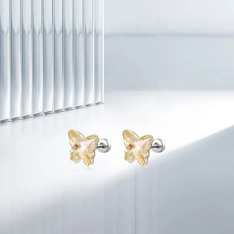 AEMC Titanium Steel Stud Earrings Unisex-9
