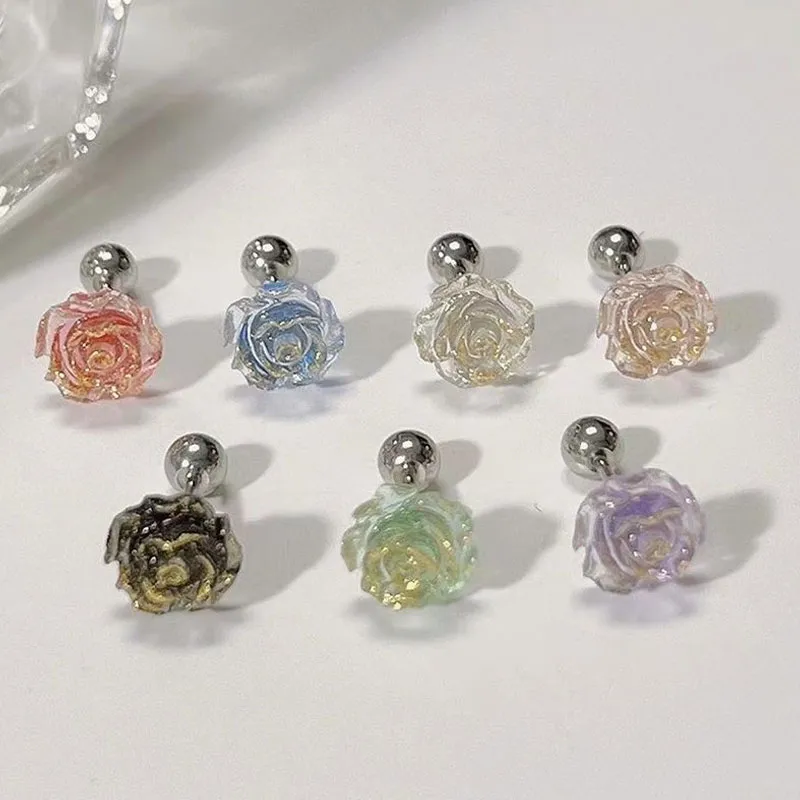 AEMC Titanium Steel Stud Earrings Unisex-17