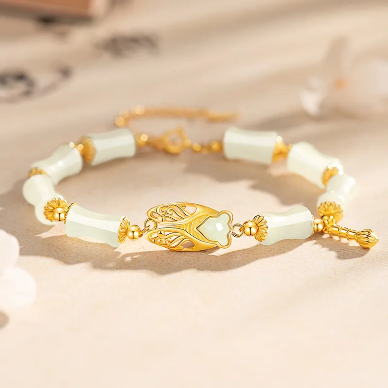 Bao Yi Hetian Jade Bracelets Unisex Pale Greenish White Jade-2