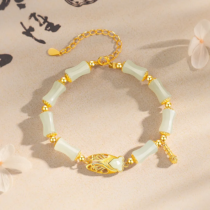 Bao Yi Hetian Jade Bracelets Unisex Pale Greenish White Jade-4