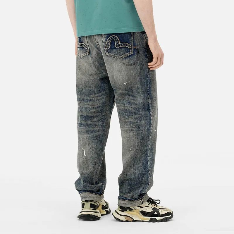 EVISU 7 pocket design Washed Jeans-2