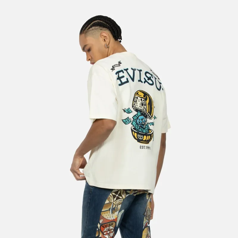 EVISU Diamond Daruma Cotton T-shirt-2
