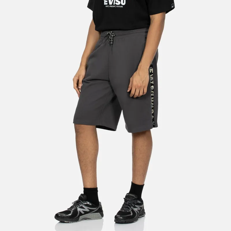 EVISU Sports Shorts Men Charcoal Gray-3