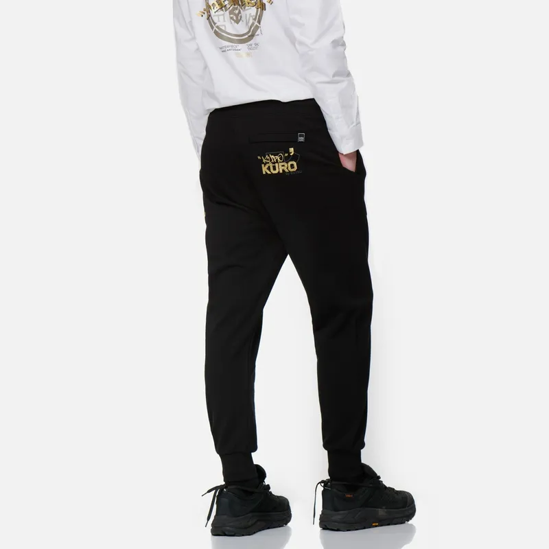 EVISU Knitted Sweatpants Men Black-2