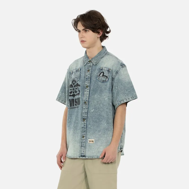 EVISU Shirts Men Denim Blue-2
