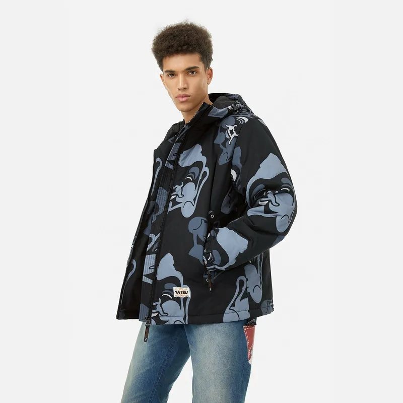 EVISU Jacket Men's Black All Over Print-2