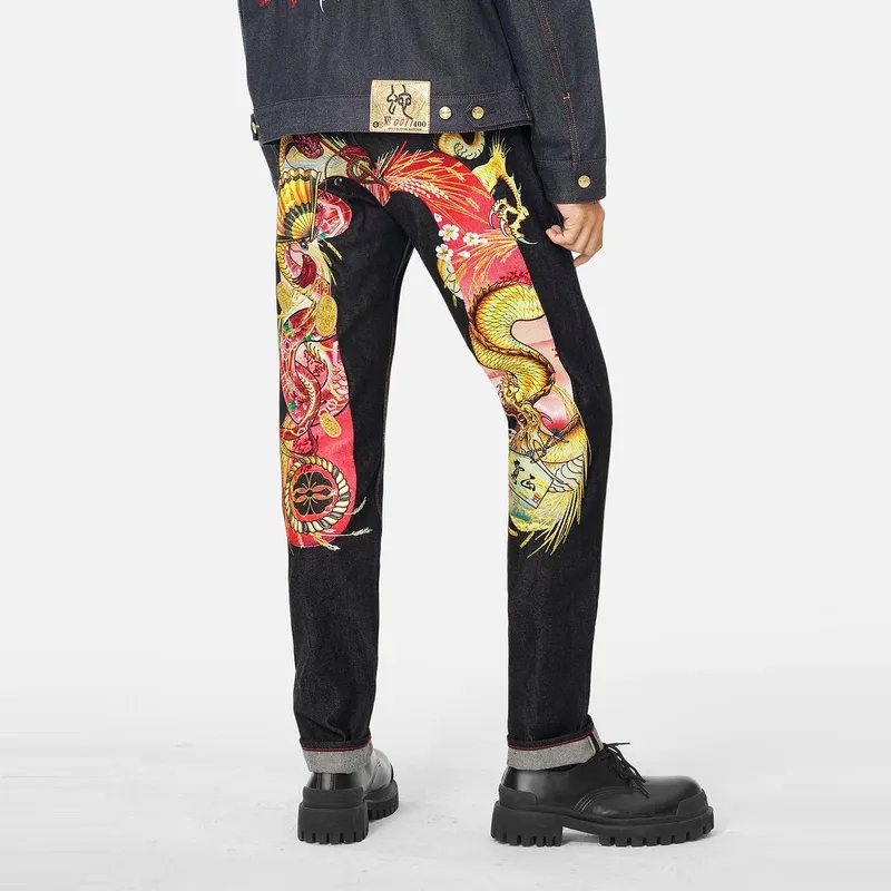 EVISU Snake Year Spring Festival Limited Series Jeans Men Denim Blue-2