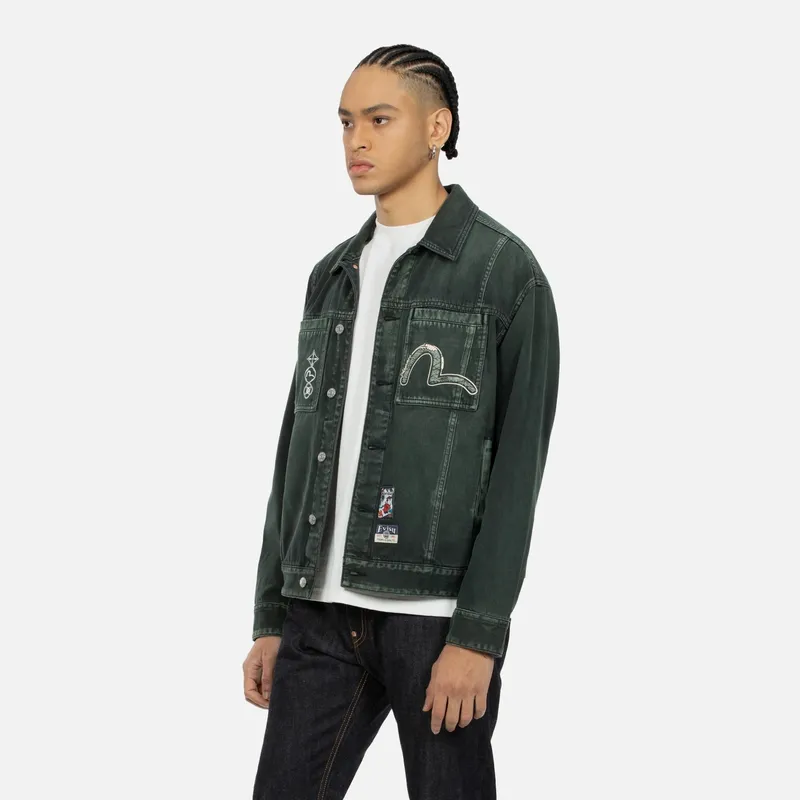 EVISU Denim Jackets Men Denim Green-3