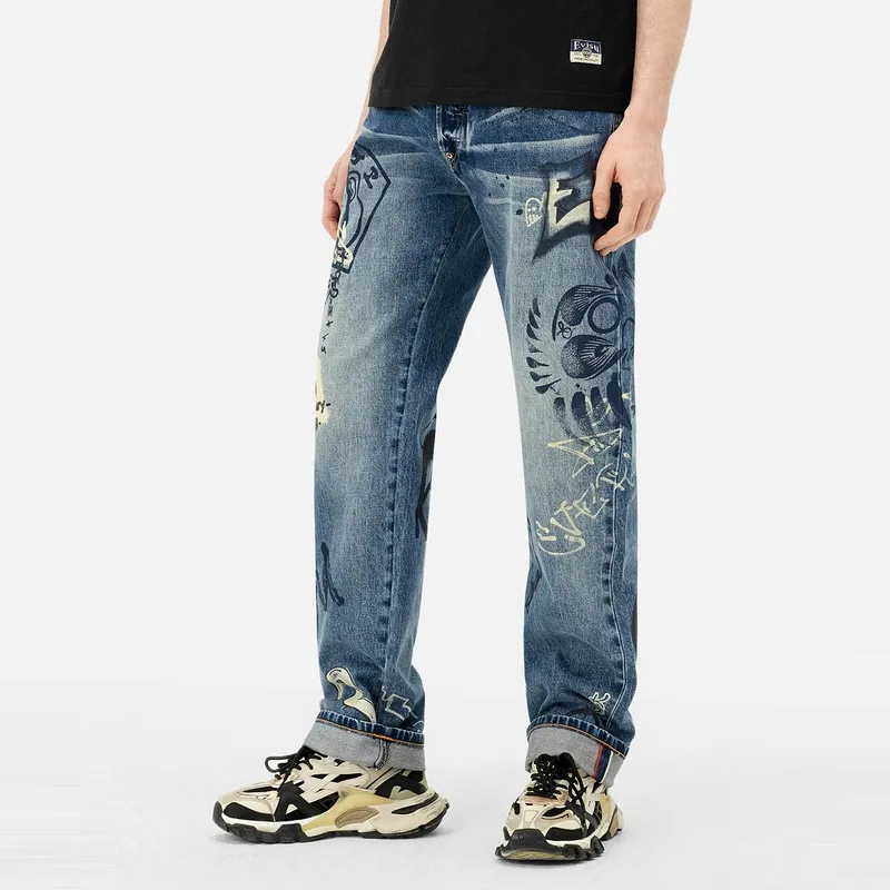 EVISU Jeans Men Denim Blue-2