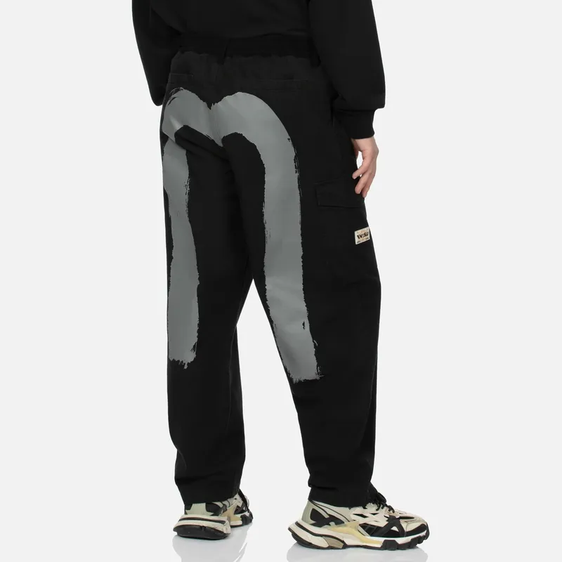 EVISU 2024 Fall And Winter Casual Pants Men Black-5
