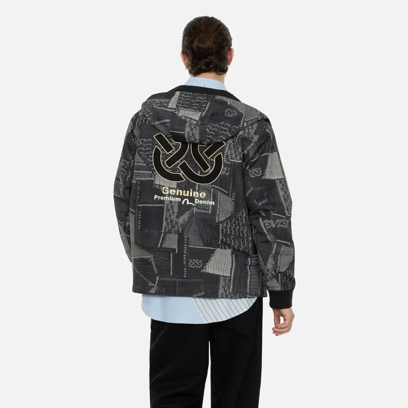 EVISU Denim Jacket Men's Navy Blue-2