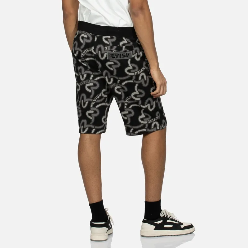 EVISU Short Sweatpants Men's Black-2