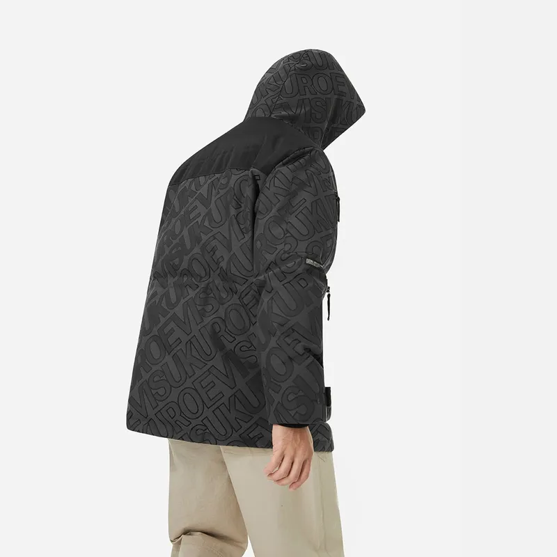 EVISU Down Jacket Men's Charcoal Gray-3