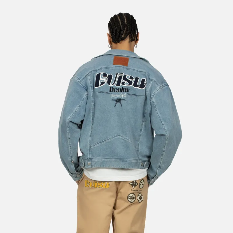 EVISU Denim Jackets Men Denim Blue-2