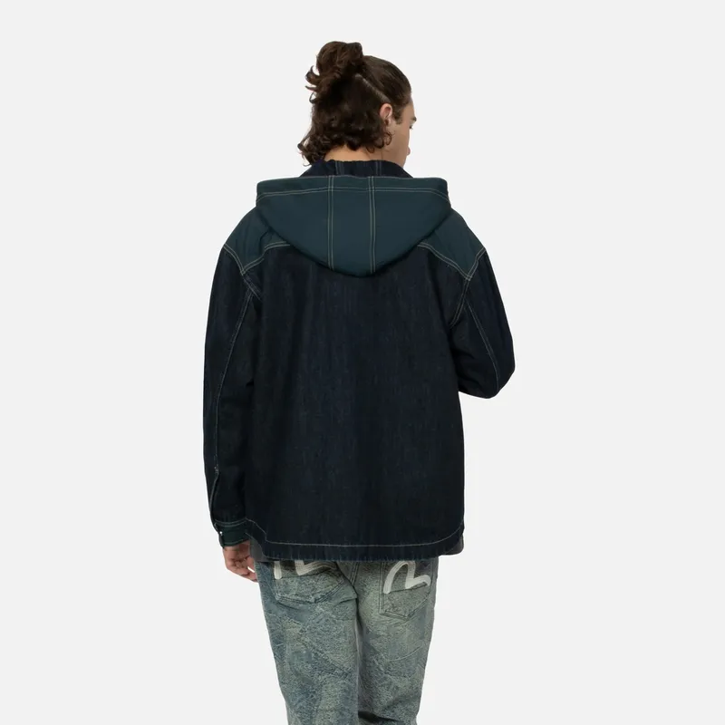 EVISU 2024 Fall And Winter Shirt Men Denim Blue-2