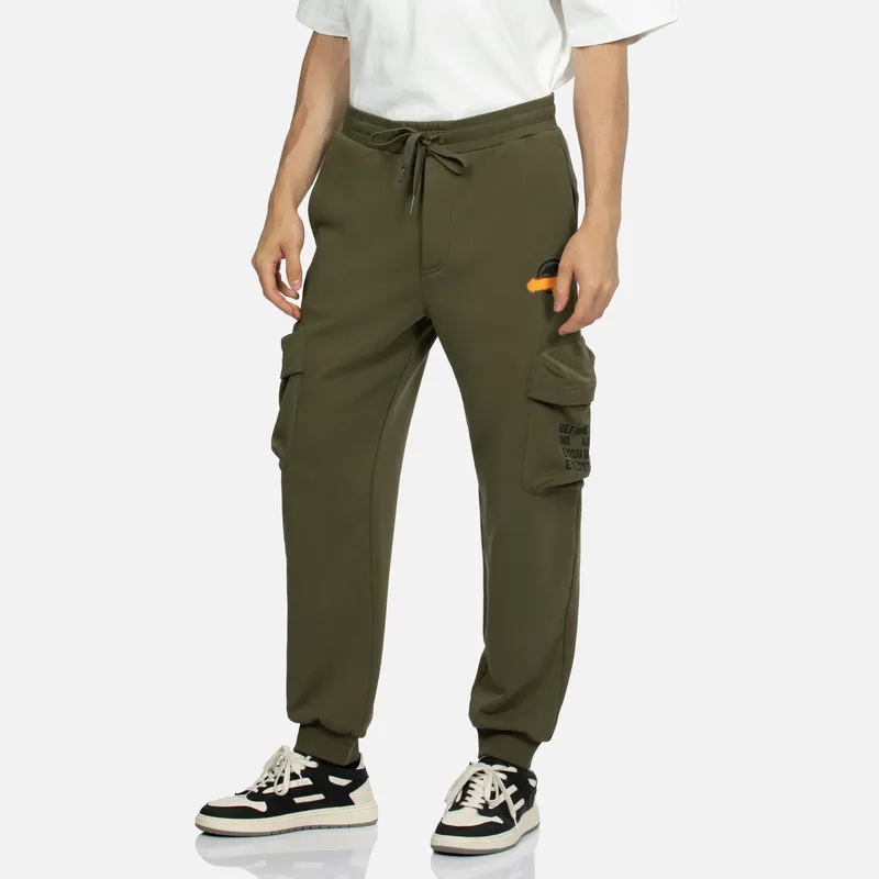 EVISU Knitted Sweatpants Men Army Green-2