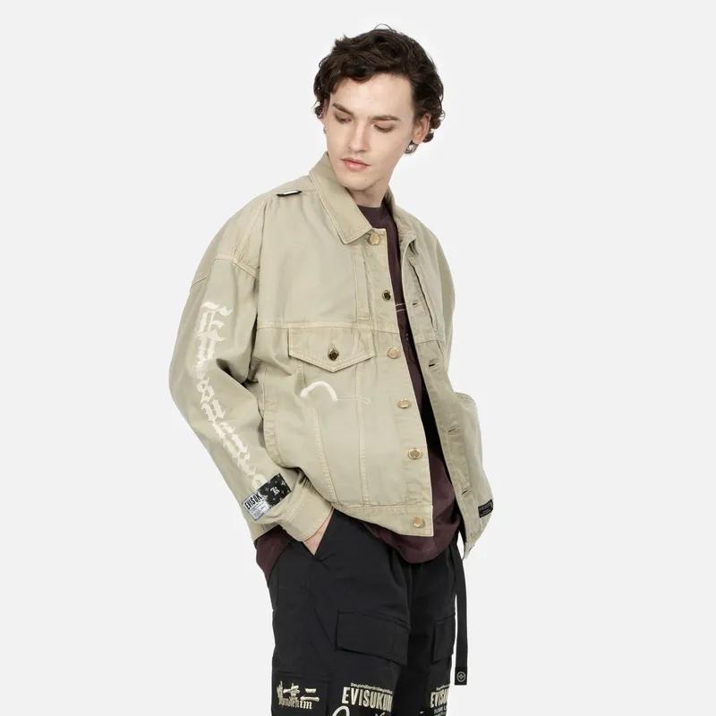 EVISU Jackets Men Gray Green-2